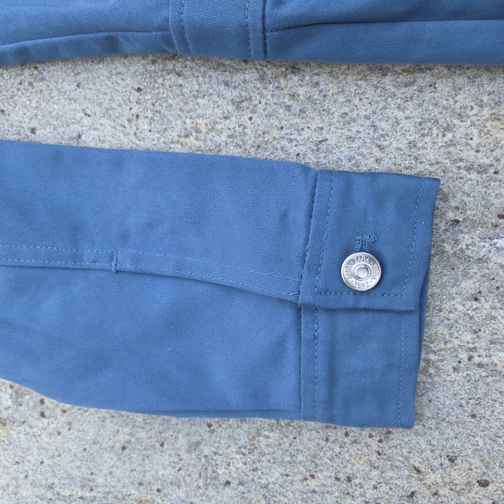 Blue Button-Up Jacket - Picture 7 of 8